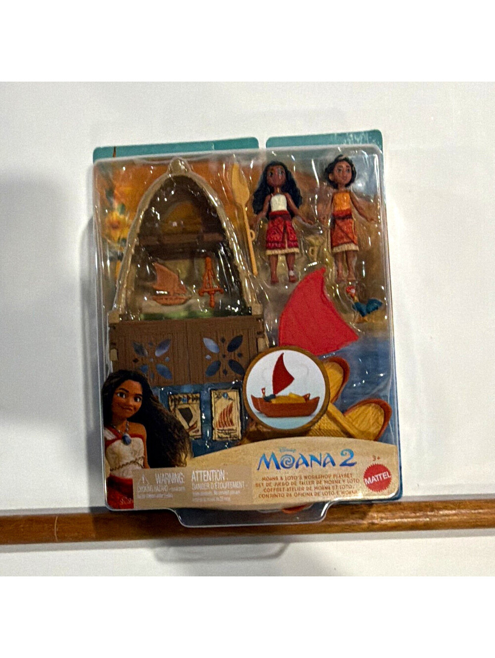 Mattel Disney Moana 2 Moana & Loto Workshop Playset Boat Sail Boxed MPN 2064HF2